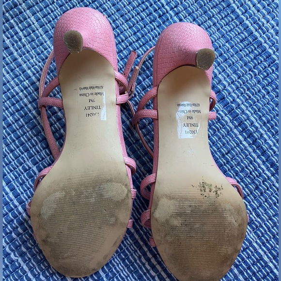 XAPPEAL Tinley - Womens Short Stilleto Heel Open Toe Sandal Pink - Picture 2 of 5